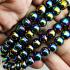 Necklace 8mm Leklai Mala 108 Beads Magnetic Rainbow Somporn Thai Amulet #17426