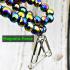 Necklace 12mm Leklai Mala 108 Beads Immortal Rainbow Somporn Thai Amulet #17428