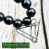 Necklace 12mm Leklai Mala 108 Beads Magnetic Black Somporn Thai Amulet #17430