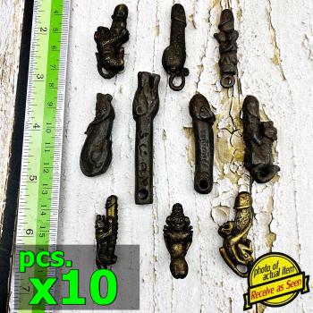 Wholesale Pcs X10 Vintage Iron Metal Paladkik Penis Sexy Lust Thai Amulet #17431