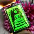 Somdej Toh Watrakang Leklai Nageye Green Double Side Protect Thai Amulet #17433
