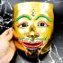 Khon Mask Palak Magic God Mercy Charming Gold Face Lp Udomsap Thai Amulet #17443