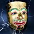 Khon Mask Palak Magic God Mercy Charming Gold Face Lp Udomsap Thai Amulet #17443