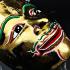 Khon Mask Palak Magic God Mercy Charming Gold Face Lp Udomsap Thai Amulet #17443