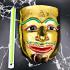 Khon Mask Palak Magic God Mercy Charming Gold Face Lp Udomsap Thai Amulet #17443