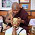 Khon Mask Palak Magic God Mercy Charming Gold Face Lp Udomsap Thai Amulet #17443