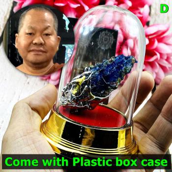 Leklai 3in1 Crystal Spear Head Gold Silver Survive Box Somporn Thai Amulet 17449