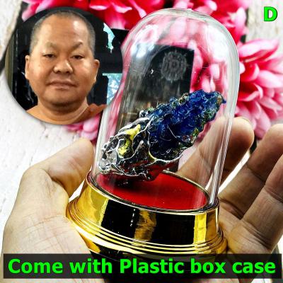 Leklai 3in1 Crystal Spear Head Gold Silver Survive Box Somporn Thai Amulet 17449