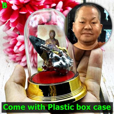 Paya Leklai 3in1 Kodpi Black Gold Rainbow Immortal Box Somporn Thai Amulet 17451