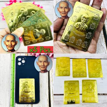 Yantra 5Pcs Plates Gamble Wallet Fapatanpon PaeRongsi Wistful Thai Amulet 17461