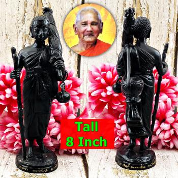 Bronze Statue Sivali Walking Deity Wealthy Fortune Lp Key 20Cm Thai Amulet 17489