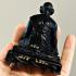Monk Bronze Statue Smile Wealth Lucky Fortune Lp Hong Be2553 Thai Amulet #17493