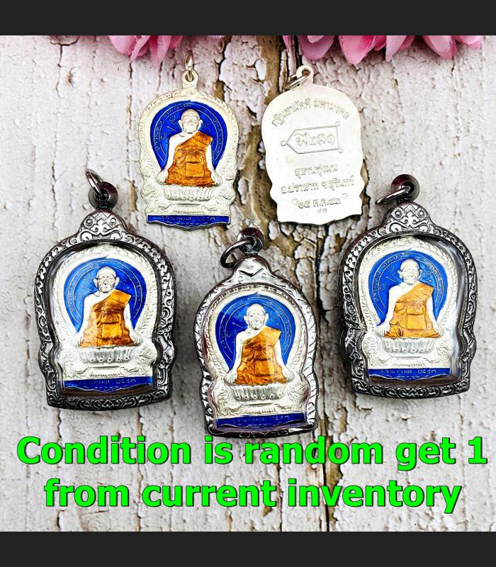 Enamel Nangpan Buddha Wheel Bhavacakra Fortune Lp Hong Be2543 Thai Amulet #17501
