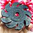 Rowel Chakra Wheel Blade Leklai Protect Somporn Kotpi Rainbow Thai Amulet #17513