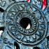 Rowel Chakra Wheel Blade Leklai Protect Somporn Kotpi Rainbow Thai Amulet #17513