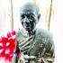 Vintage Bronze Statue Monk Meditation Lp Sod WatPakNam Be2509 Thai Amulet #17515