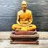 Vintage Resin Statue Monk Meditation Lp Sod WatPakNam Be2527 Thai Amulet #17516