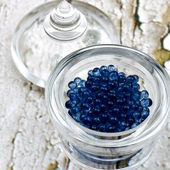 Sarira Buddha Relic Sacred Deity Bead Stupa Casket Ocean Blue Thai Amulet #17535