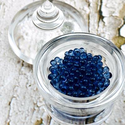 Sarira Buddha Relic Sacred Deity Bead Stupa Casket Ocean Blue Thai Amulet #17535