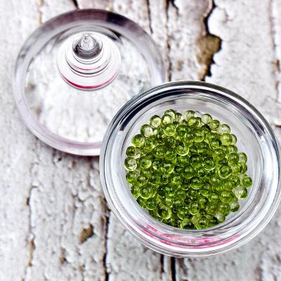 Sacred Buddha Ball Bead Sarira Relic Phatad Stupa Olive Green Thai Amulet #17537