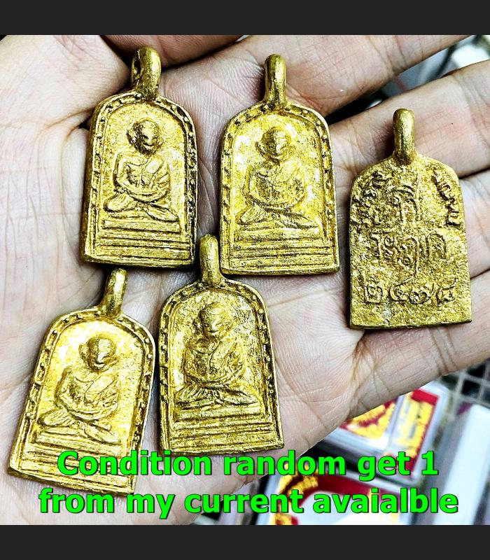 Yellow Roon3 Jobyai Be2555 Lp Pai Watkampang Harmless Immortal Thai Amulet 17540