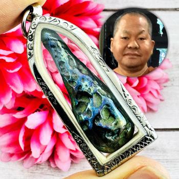 Leklai Kotpi Cave Drop Lucky Immortal Harmless Somporn Rainbow Thai Amulet 17541