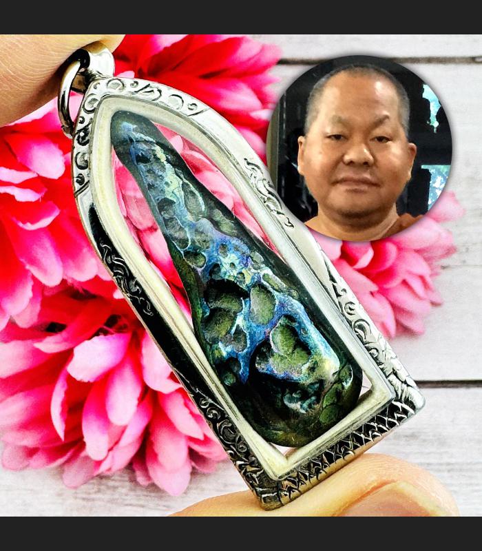 Leklai Kotpi Cave Drop Lucky Immortal Harmless Somporn Rainbow Thai Amulet 17541