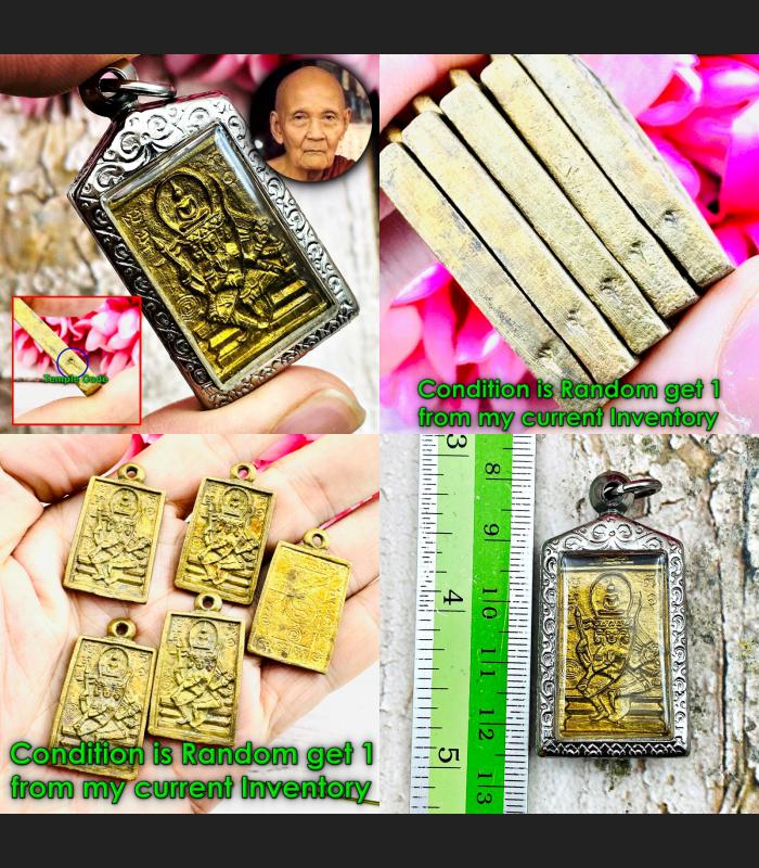Buddha Sit Over PhaPhom 4Face Rich Fortune Doo Watsakae Be2522 Thai Amulet 17542