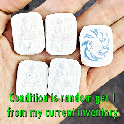 Buddha Ride Chicken Behind Wheel Fortune Parn Lp Doo Watsakae Thai Amulet #17545