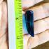 Leklai Naga Eye Claw Fang Healing Stone Crystal Somporn Blue Thai Amulet #17563