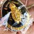 Metal Pidta Close Eye Wasp Sivali Protection Life Lp Jeed Gold Thai Amulet 17573