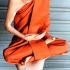 Large Lifelike Wax Art Monk Statue Lp Kuay Guay Watkositaram Thai Amulet #17576 Meditation 9 Inch