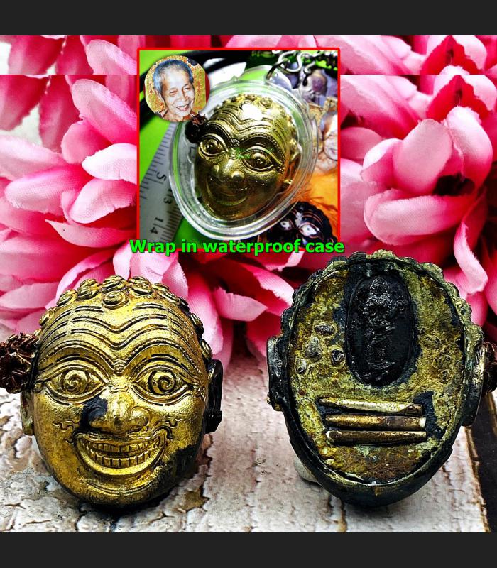 Jaw Ngoe Gambling Money Rich Metal Smile Joker Casino Win Deng Thai Amulet 17582