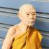 Lifelike Realistic Wax Figures Monk Statue Lp Tim Watlahanrai Thai Amulet #17590 SIZE 5 INCH