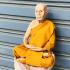 Lifelike Realistic Wax Figures Monk Statue Lp Tim Watlahanrai Thai Amulet #17590 SIZE 5 INCH