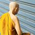 Lifelike Realistic Wax Figures Monk Statue Lp Tim Watlahanrai Thai Amulet #17590 SIZE 5 INCH