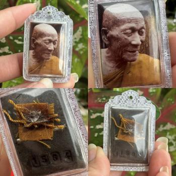 Locket Monk Photo Hair Robe Cloth Takud Wealth Kalong Be2548 Thai Amulet #17598