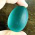 Mystical Mae Khong River Rock Gems Stone Leklai Naga Egg Blue Thai Amulet #17601