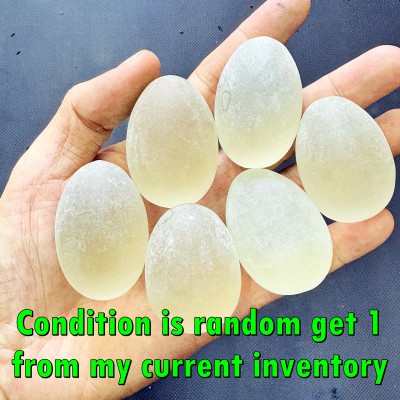 Mystical Mae Khong River Rock Gems Stone Leklai Naga Egg White Thai Amulet 17602