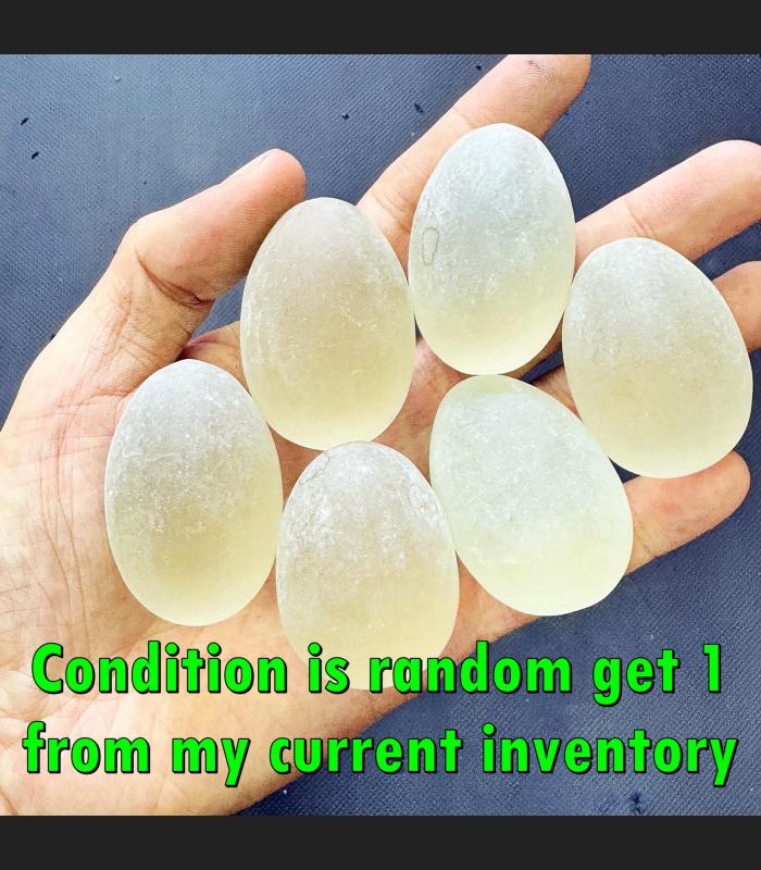 Mystical Mae Khong River Rock Gems Stone Leklai Naga Egg White Thai Amulet 17602
