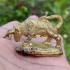 Wouetanu Buffalo Harmless Prevent Kalong Be2551 Yellow bullet Thai Amulet #17607