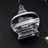 Pagoda Clear Solid Empty Stupa Container Box Case Buddha Relic Thai Amulet 17614