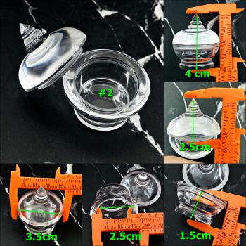 Pagoda Clear Solid Empty Stupa Container Box Case Buddha Relic Thai Amulet 17614