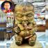 Guman Lokok Boy Baby Statue Ashes Fetus Wealth Lp Nen Be2554 Thai Amulet #17622