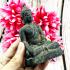 Buhhda Statue Bronze Green Skin Peaceful Fortune Home Decor Thai Amulet #17623