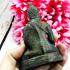 Buhhda Statue Bronze Green Skin Peaceful Fortune Home Decor Thai Amulet #17623