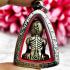 Skull Gambling Win Whisper Money Wealth Neng Plai Thong Ashes Thai Amulet 17627