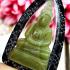 Leklai Buddha Lucky Green Glow In Dark Stone Wealth Somporn Thai Amulet #17635