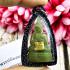 Leklai Buddha Lucky Green Glow In Dark Stone Wealth Somporn Thai Amulet #17635