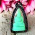 Leklai Buddha Lucky Green Glow In Dark Stone Wealth Somporn Thai Amulet #17635